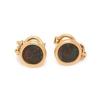 BVLGARI, YELLOW GOLD AND ROMAN COIN 'MONETE' CUFFLINKS