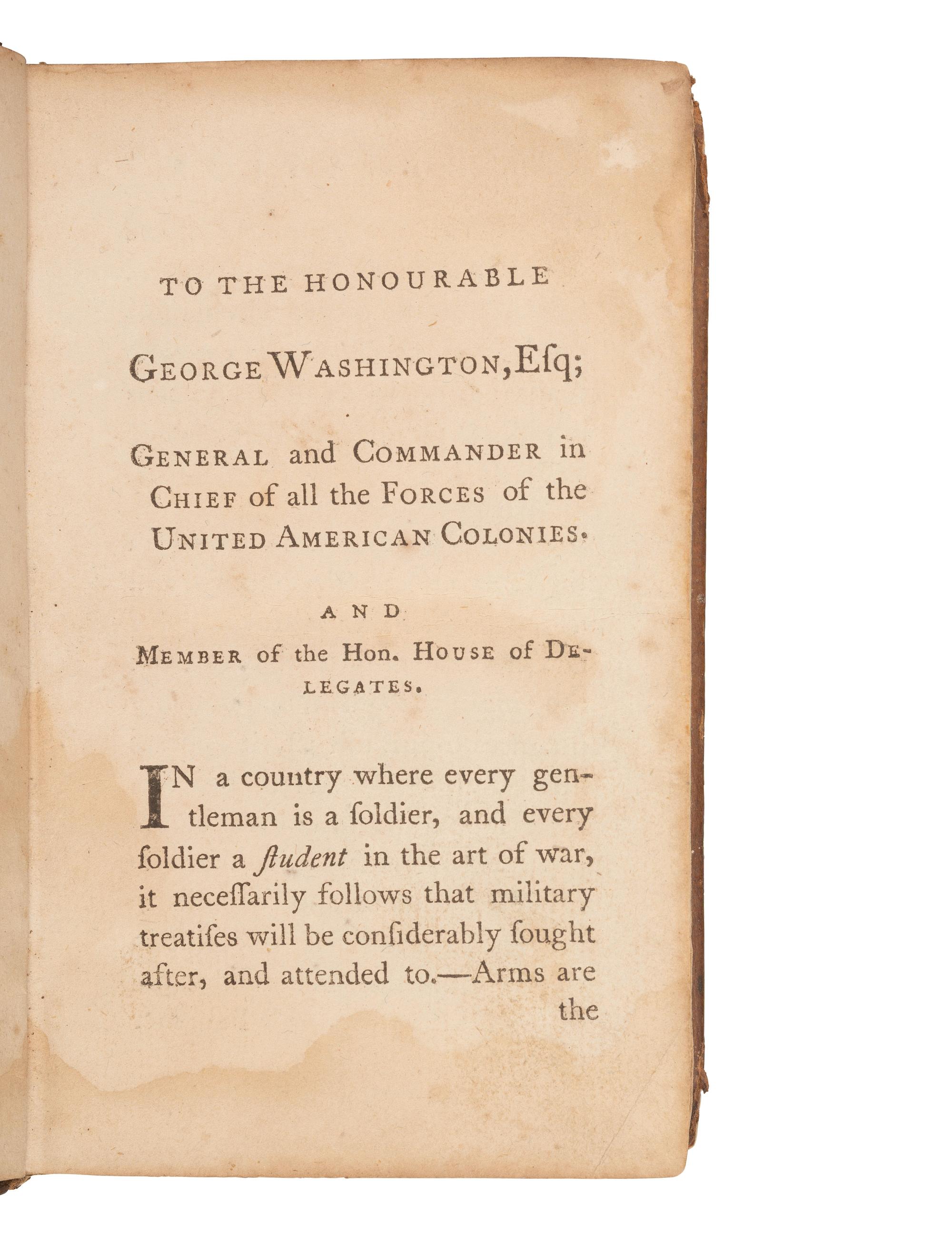 [REVOLUTIONARY WAR]. STEVENSON, Roger. Military Instructions for Officers Detached in the Field. Philadelphia: Printed and Sold by R. Aitken, 1775.