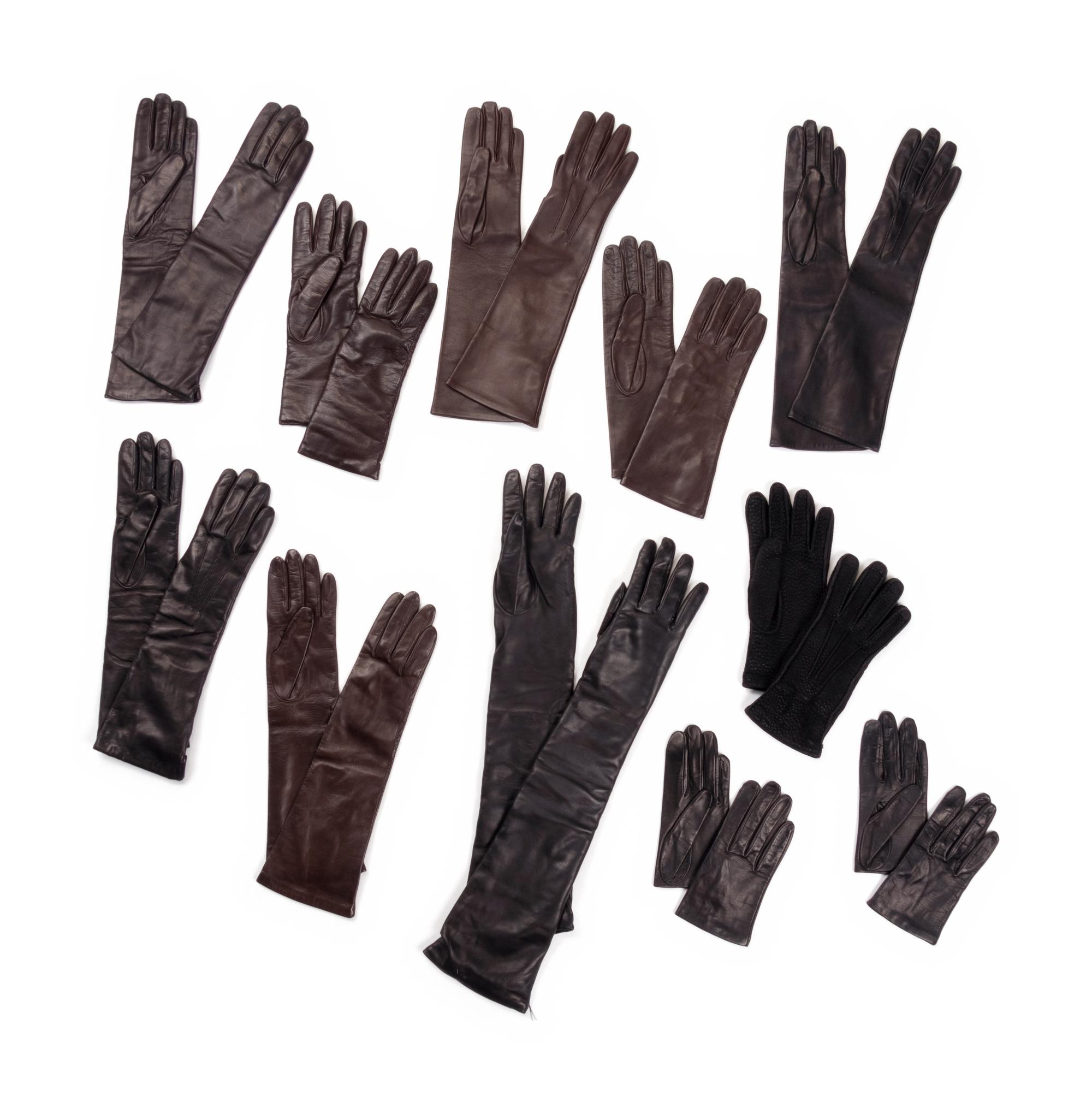 Eleven Pairs of Leather Gloves