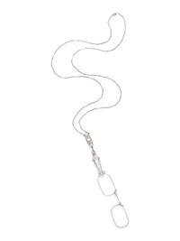 ART DECO, DIAMOND, ROCK CRYSTAL, AND PEARL LORGNETTE WITH EDWARDIAN CHAIN