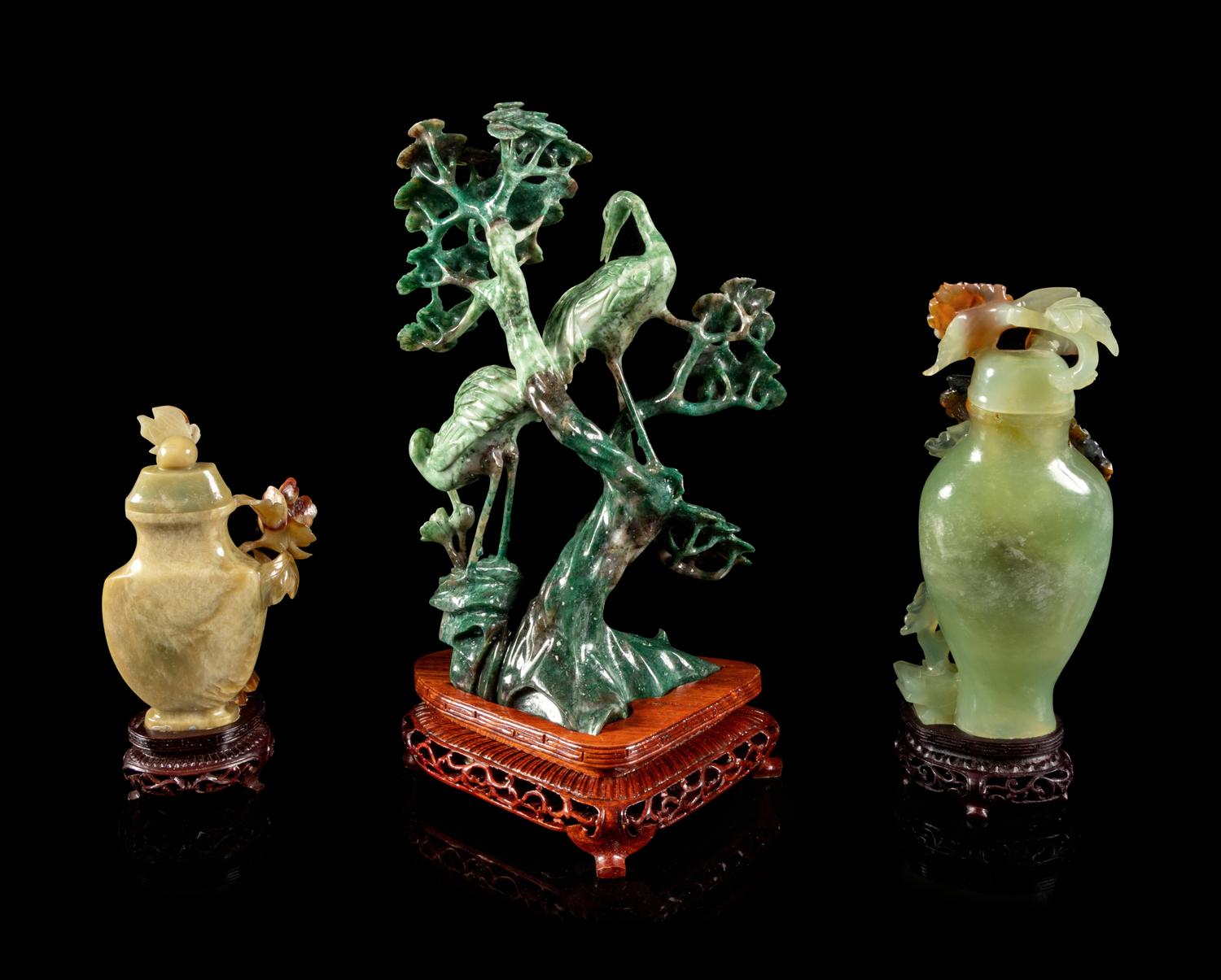 Three Chinese Hardstone Carvings