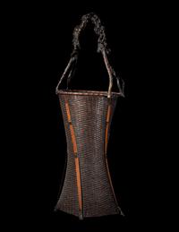 A Large Japanese Ikebana Bamboo Basket