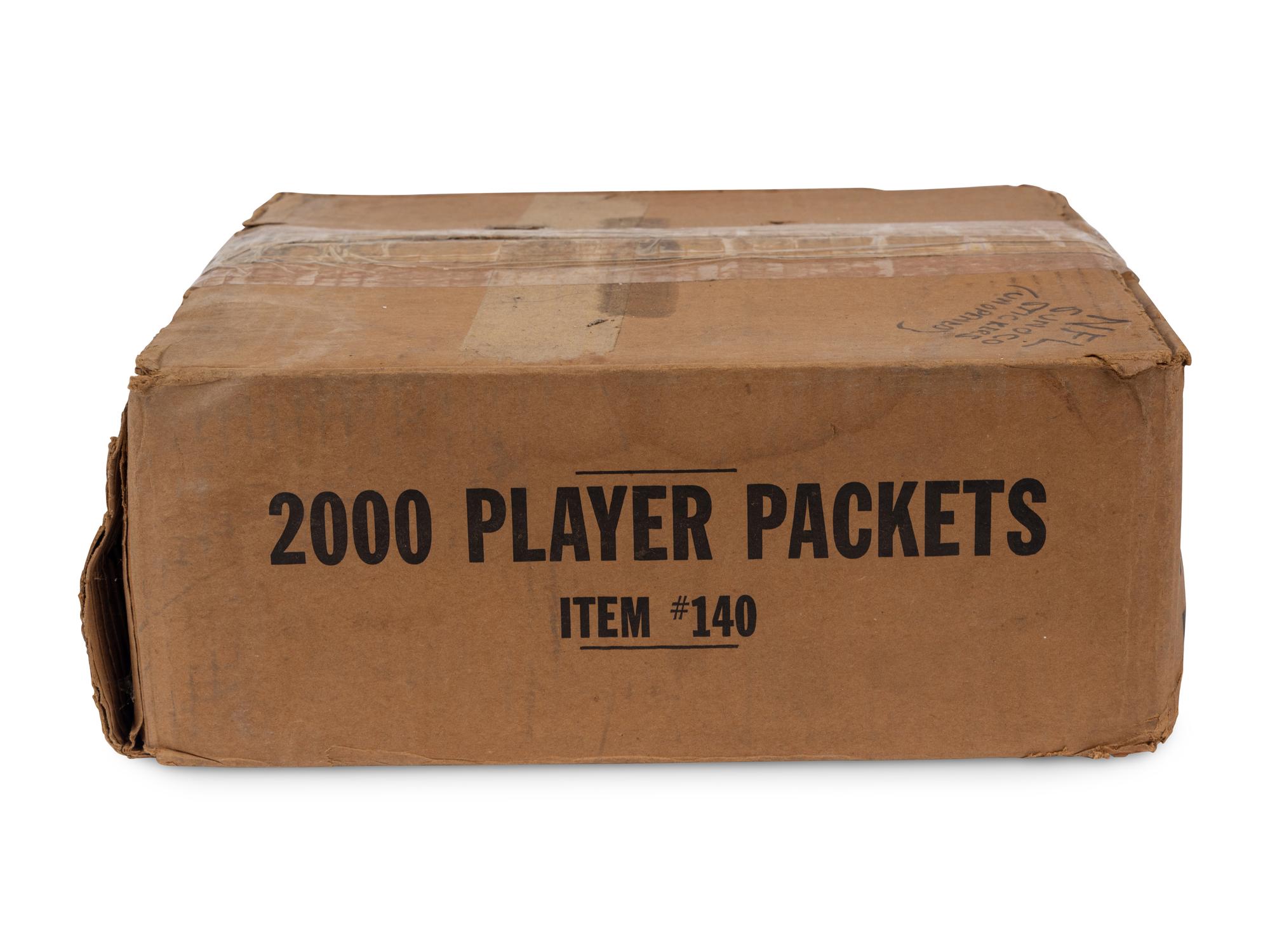 A Factory Case of 1972 Sunoco NFL Stamps (2000 Packets)