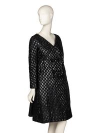 Galanos, Black Brocade Cocktail Dress