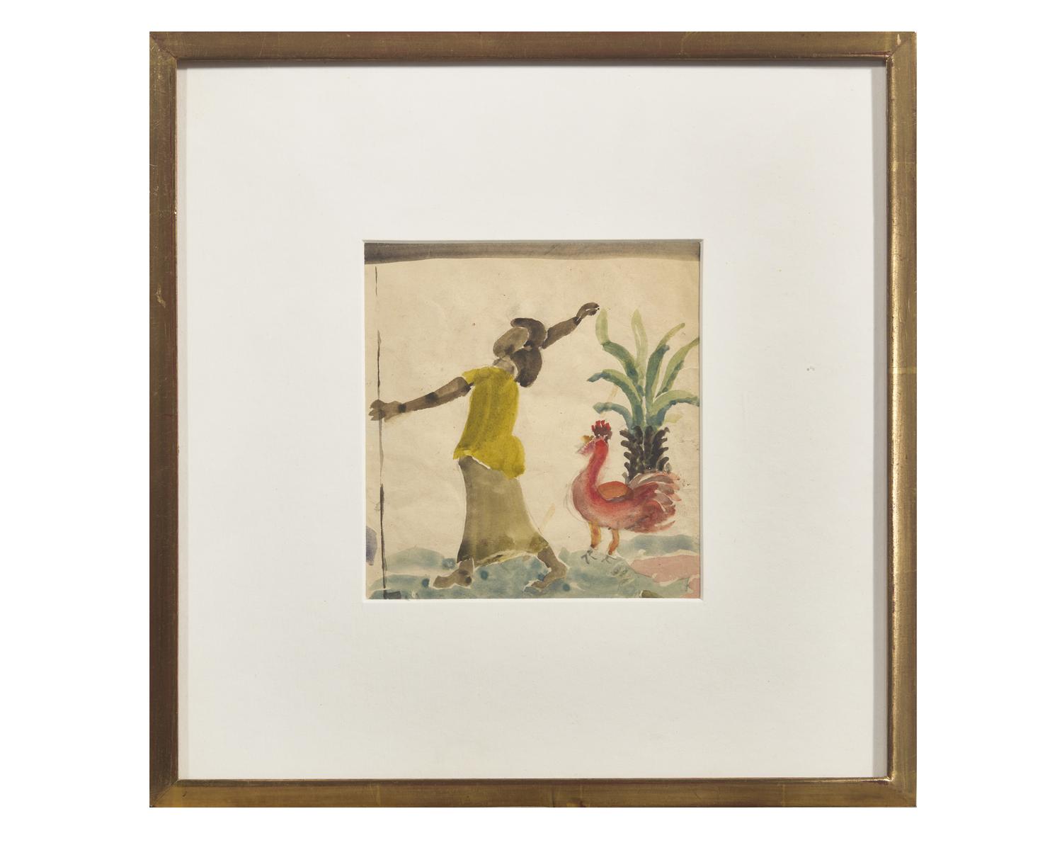 Girl with Rooster (Florida), c. 1946-1947