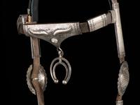 Navajo Stamped Silver Headstall, with Iron Ported Shank Bit