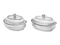 A Pair of American Silver Covered Vegetable Dishes
