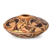 Delmar Polacca Nampeyo (Hopi-Tewa, b. 1959) — Carved Polychrome Pottery Jar, 1999