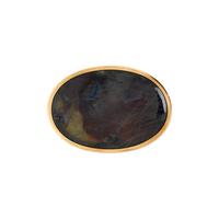 KAUNIS KORU, YELLOW GOLD AND SPECTROLITE BROOCH