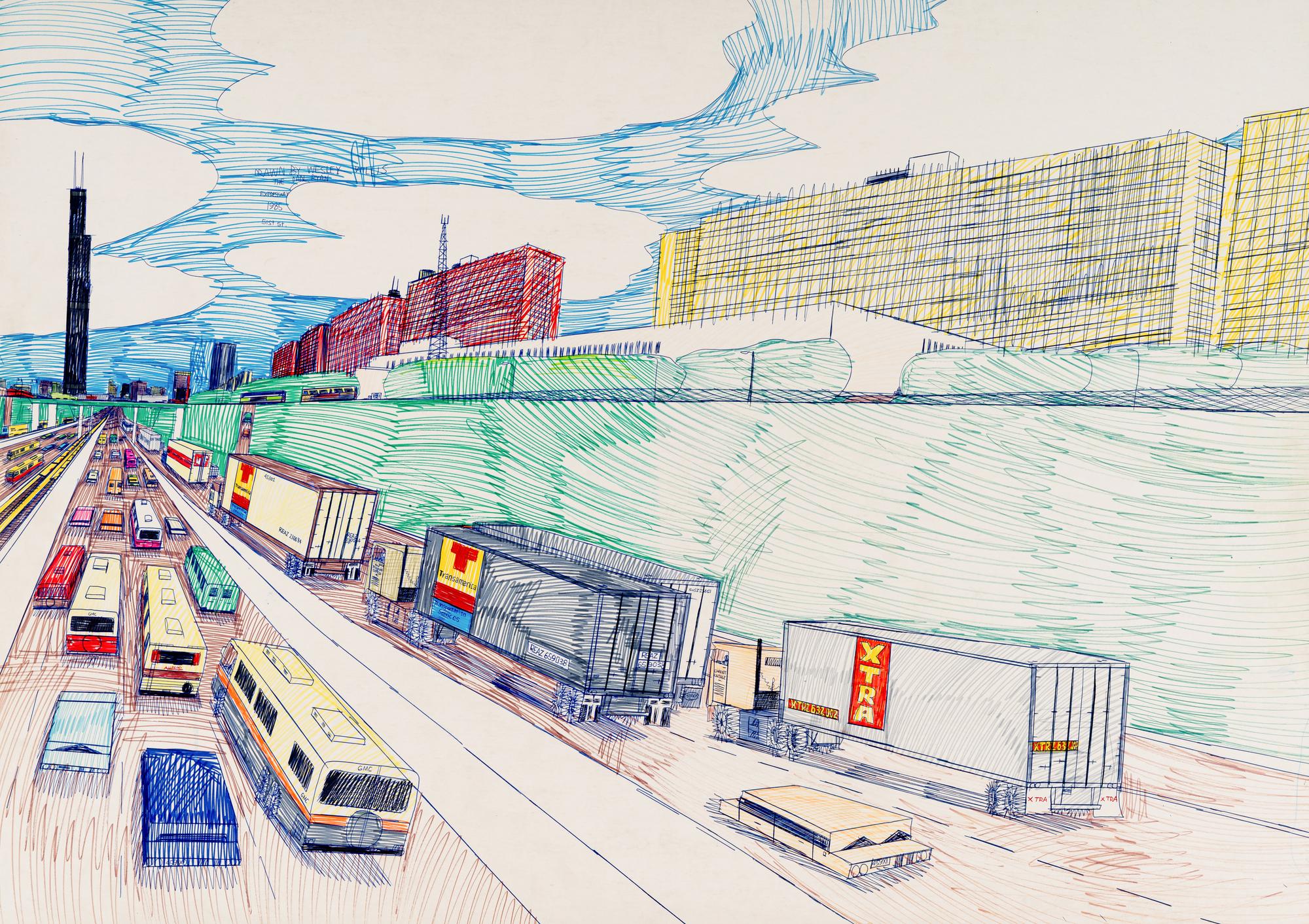 The Dan Ryan Expressway, 1985, 51st St.