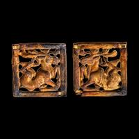 A Pair of Eurasian Gold Plaques with Stags