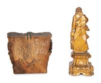 Two Italian Carved Giltwood Figures — 18TH/19TH CENTURY