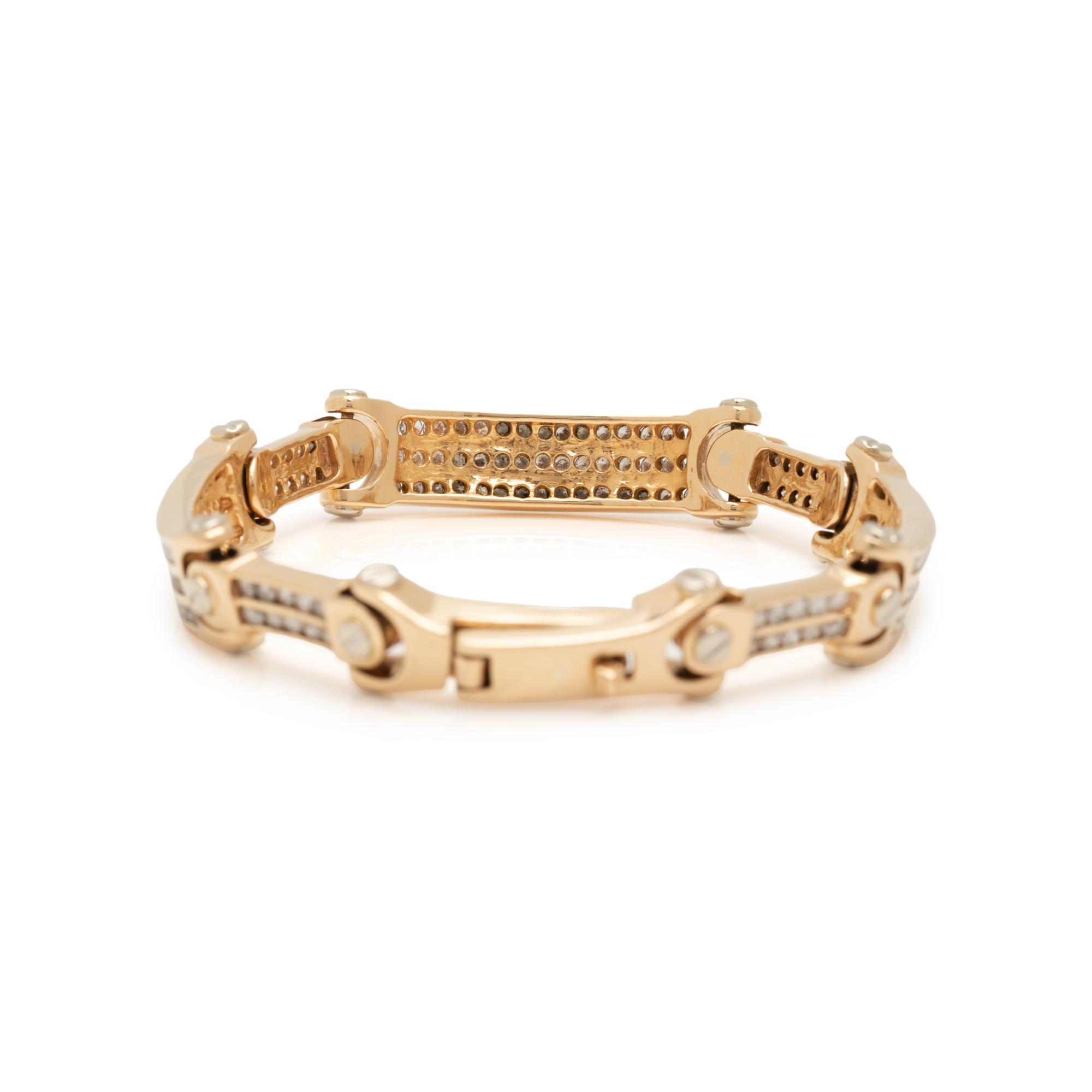 YELLOW GOLD AND DIAMOND BRACELET