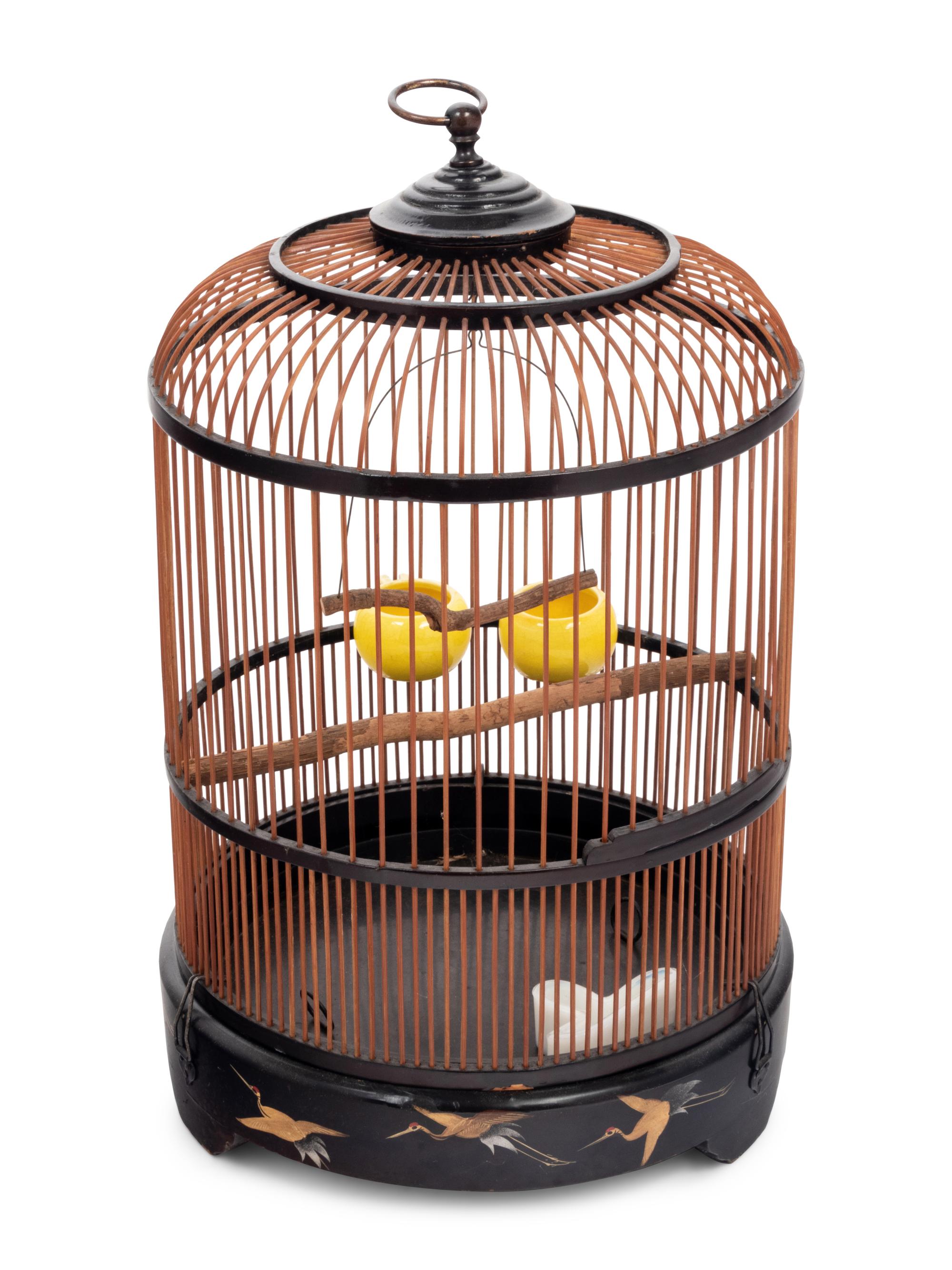 A Japanese Bamboo Bird Cage