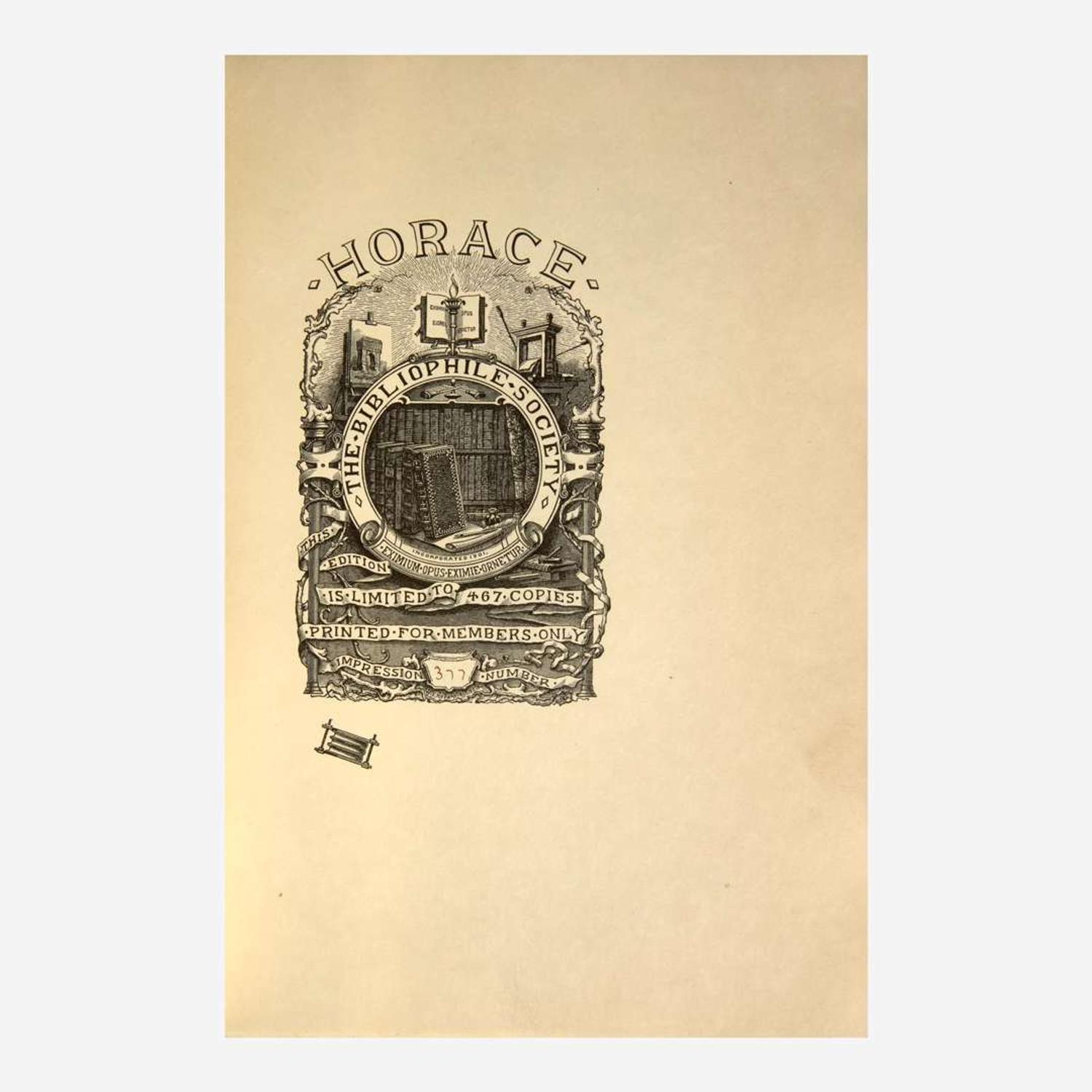 [Fine Bindings] Horace The Odes and Epodes of Horace