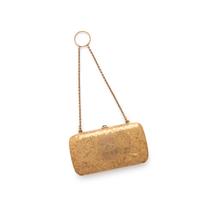 GILDED AGE, YELLOW GOLD AND SAPPHIRE PURSE
