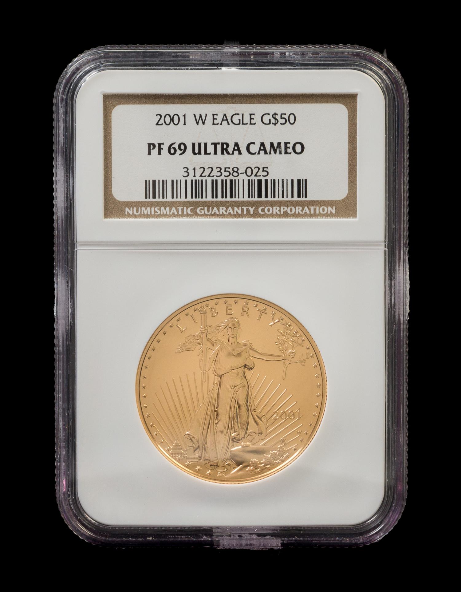 A United States 2001-W Eagle $50 Gold Proof