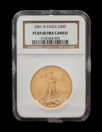 A United States 2001-W Eagle $50 Gold Proof