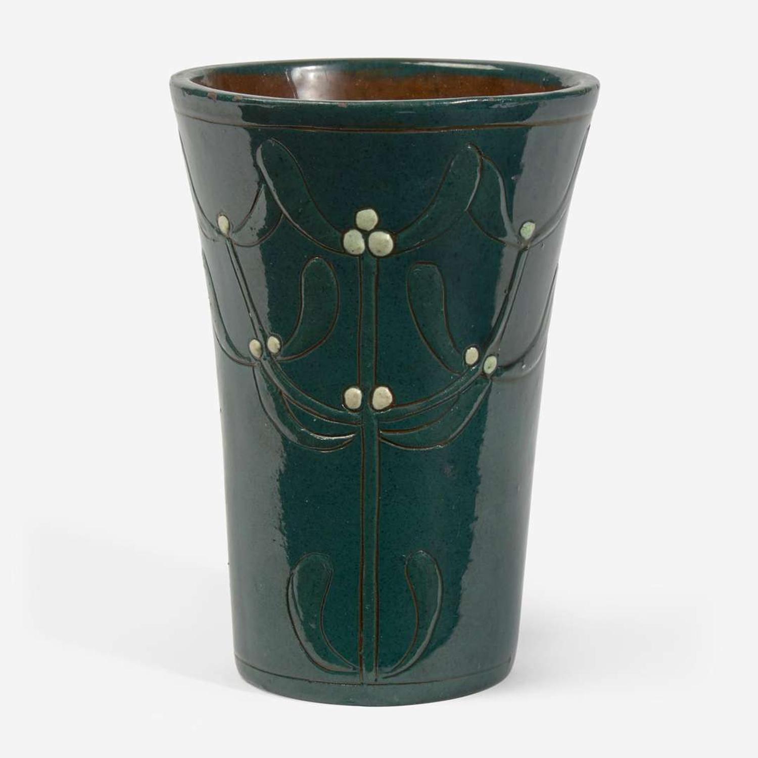 William P. Jervis (British-American, 1849-1925) Vase with Mistletoe, USA, circa 1910