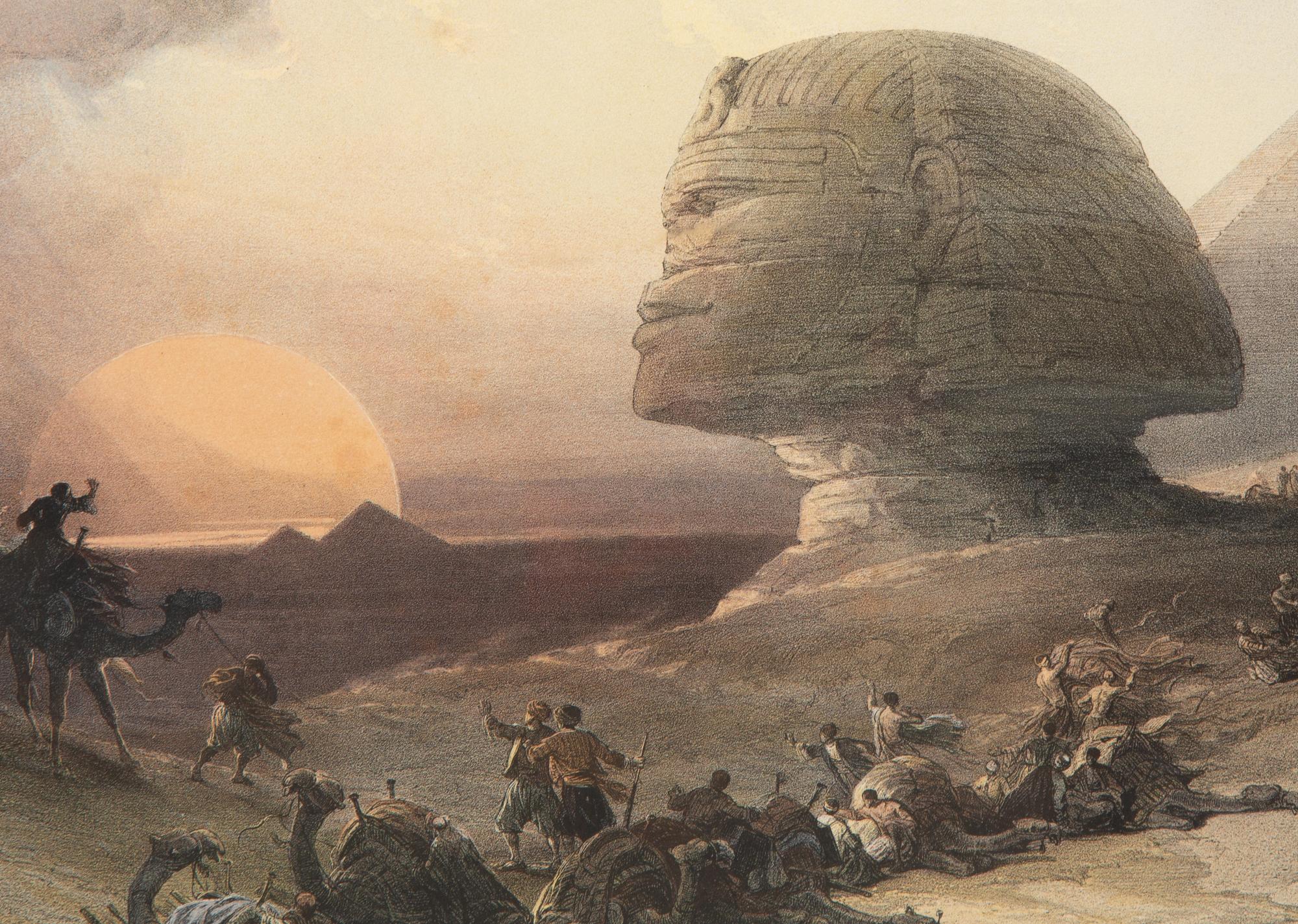 Approach of the Simoon-Desert of Gizeh [Giza] after David Roberts (British, 1796-1864)