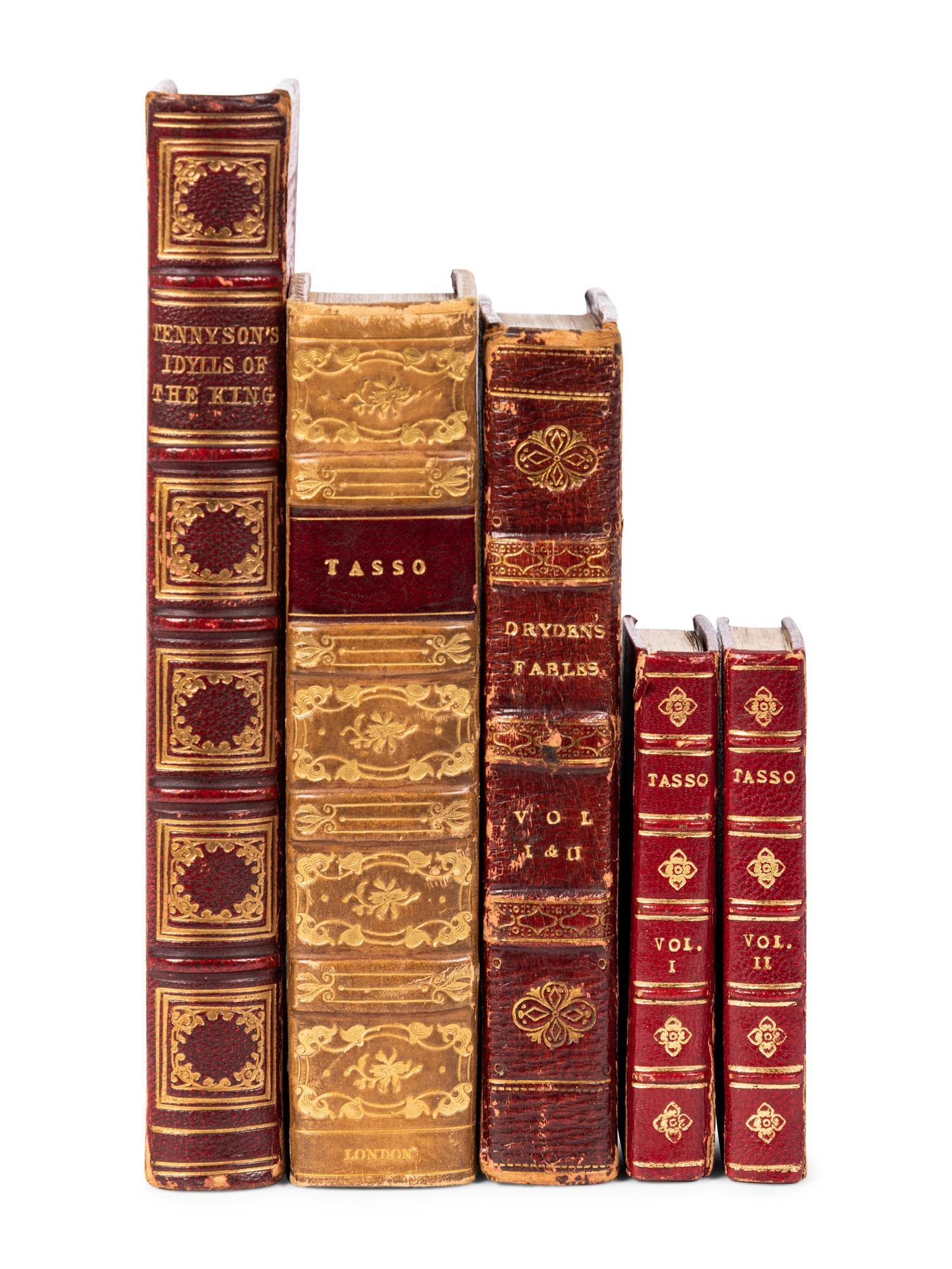 [FORE-EDGE PAINTING] -- A Group of 4 works in 5 volumes regarding Courtly Love and Victorian Medievalism concealing fore-edge paintings, comprising: