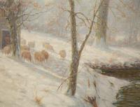 A Creek in a Snowy Landscape