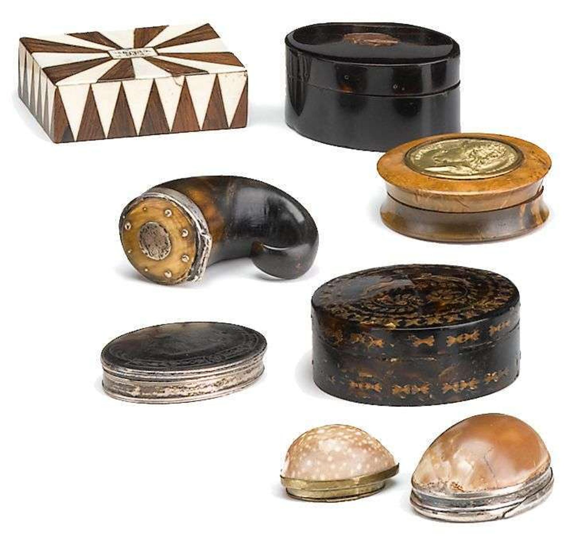 Collection of eight small boxes