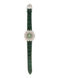 BUCCELLATI, WHITE GOLD AND TSAVORITE GARNET 'ELIOCHRON' WATCH