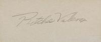 [ROCK & ROLL]. VALENS, Ritchie (1941-1959). Clipped signature ("Ritchie Valens").