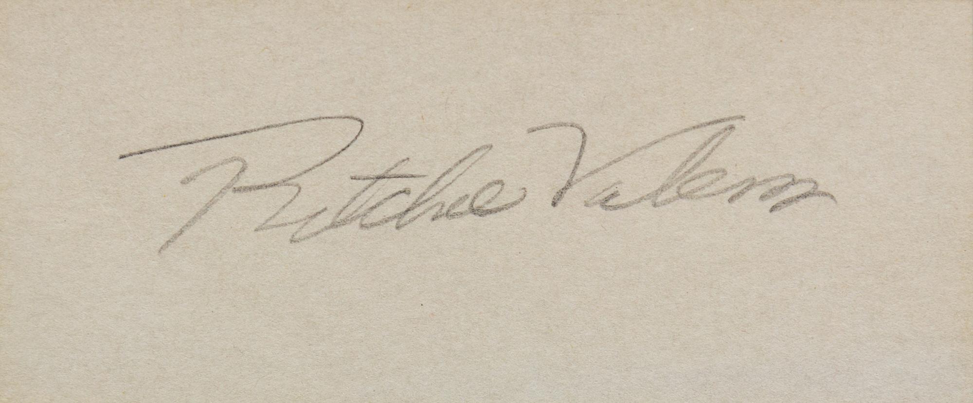 [ROCK & ROLL]. VALENS, Ritchie (1941-1959). Clipped signature ("Ritchie Valens").