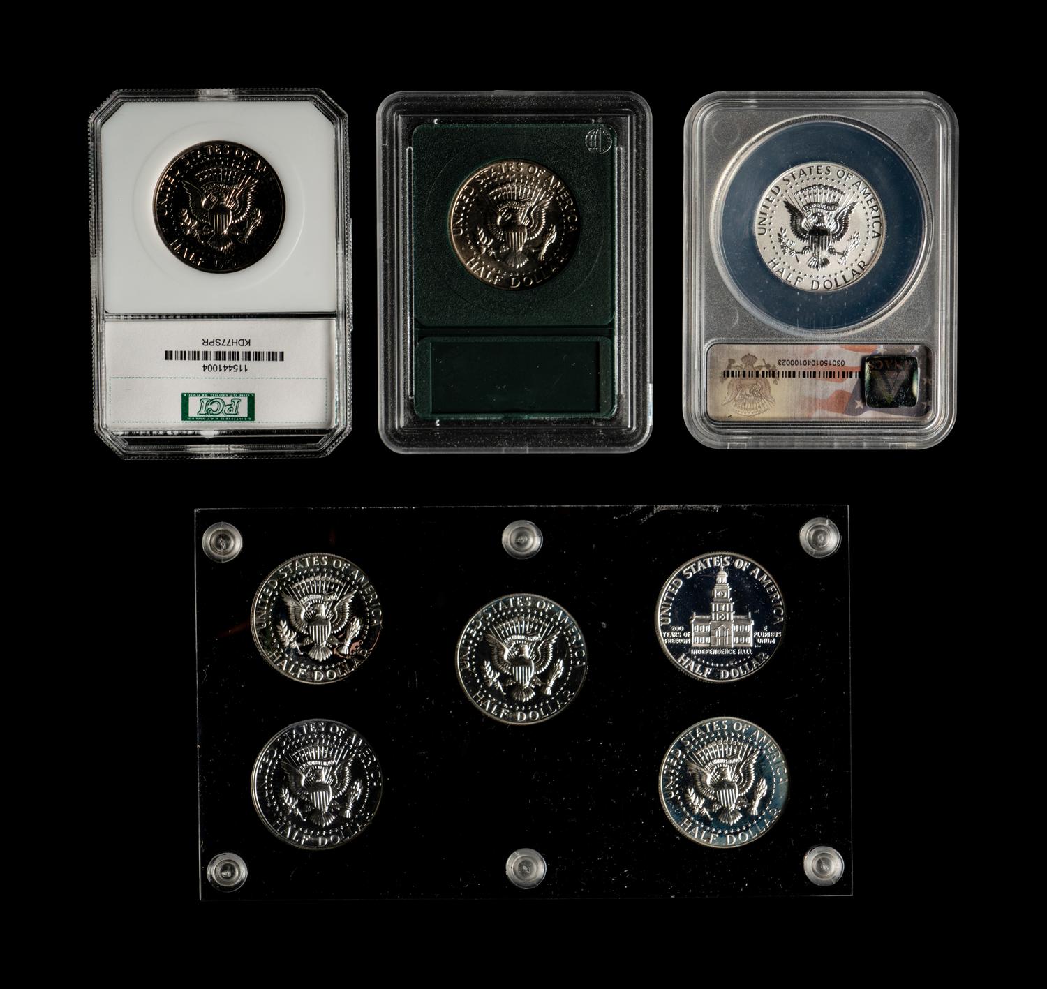 A Large Collection of John F. Kennedy 50c Proof and Coins
