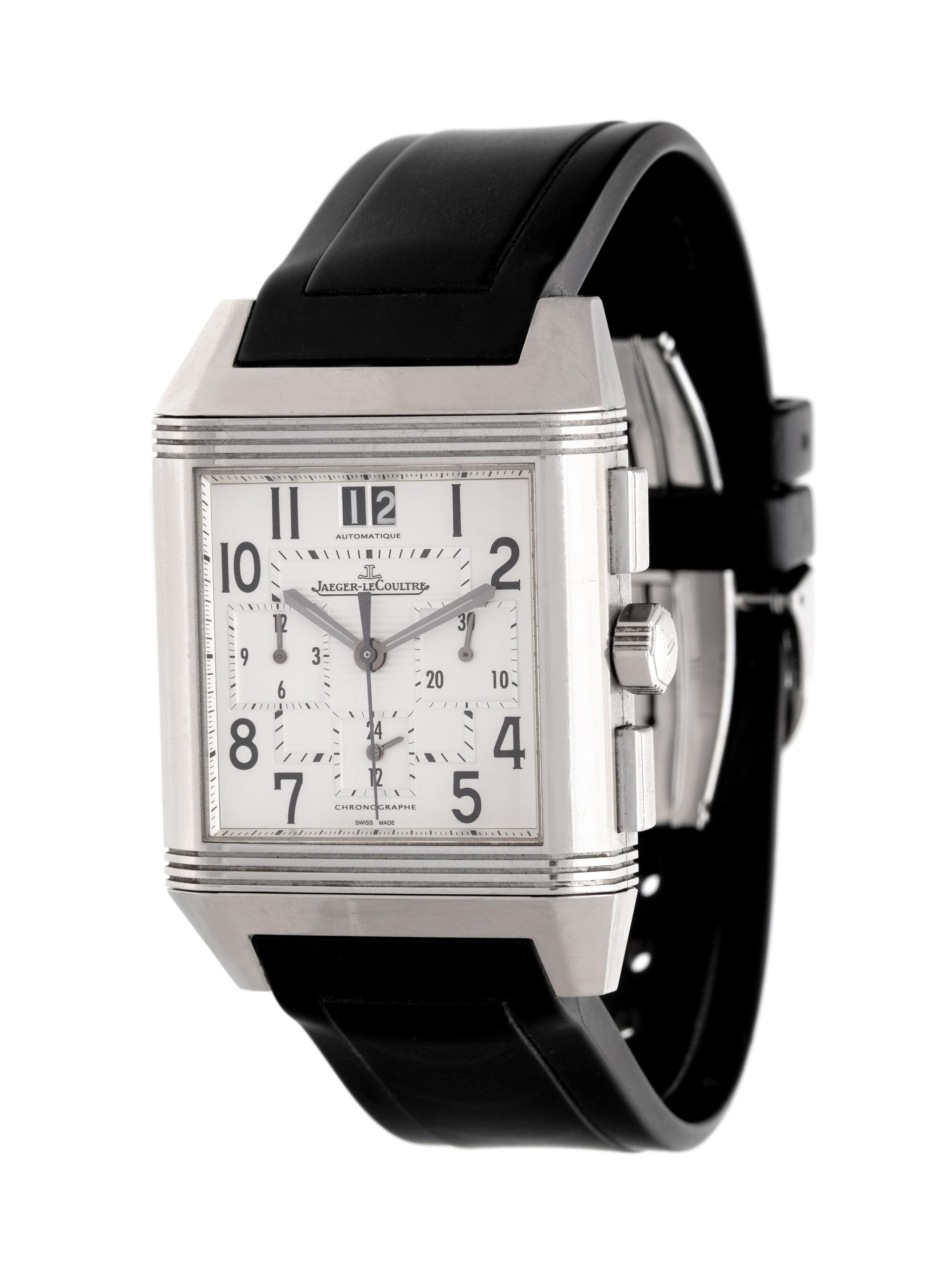 JAEGER-LeCOULTRE, STAINLESS STEEL REF. 230.8.45 'REVERSO SQUADRA' CHRONOGRAPH GMT WRISTWATCH
