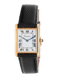 CARTIER, YELLOW GOLD PLATED 'TANK' WATCH