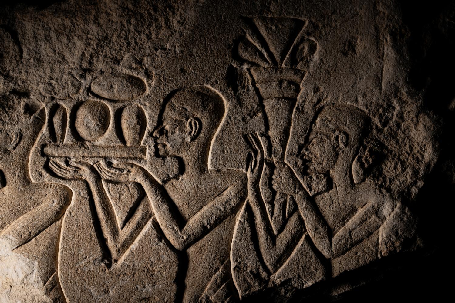 An Egyptian Limestone Relief Fragment