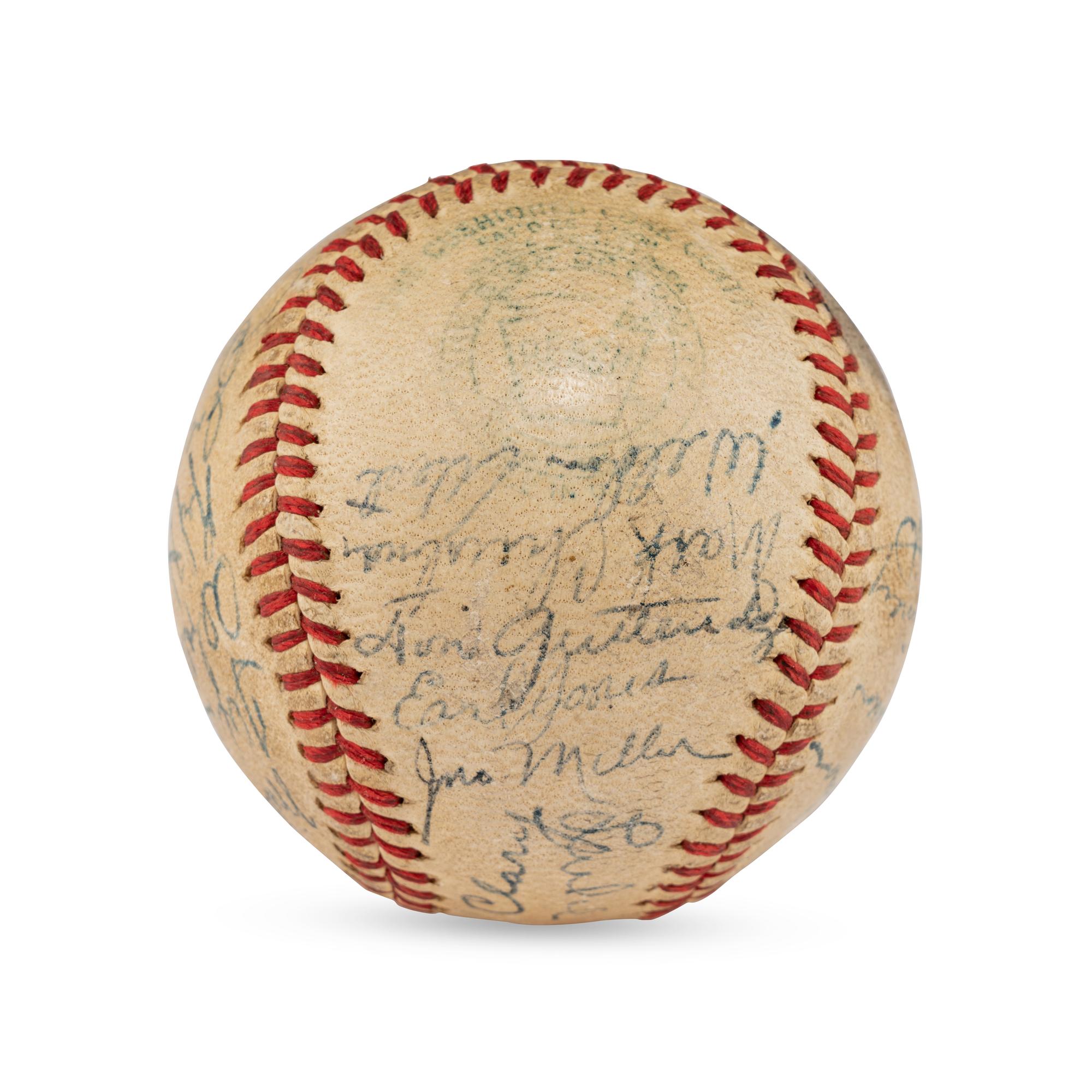 A 1945 St. Louis Browns Team Signed Autograph Baseball
