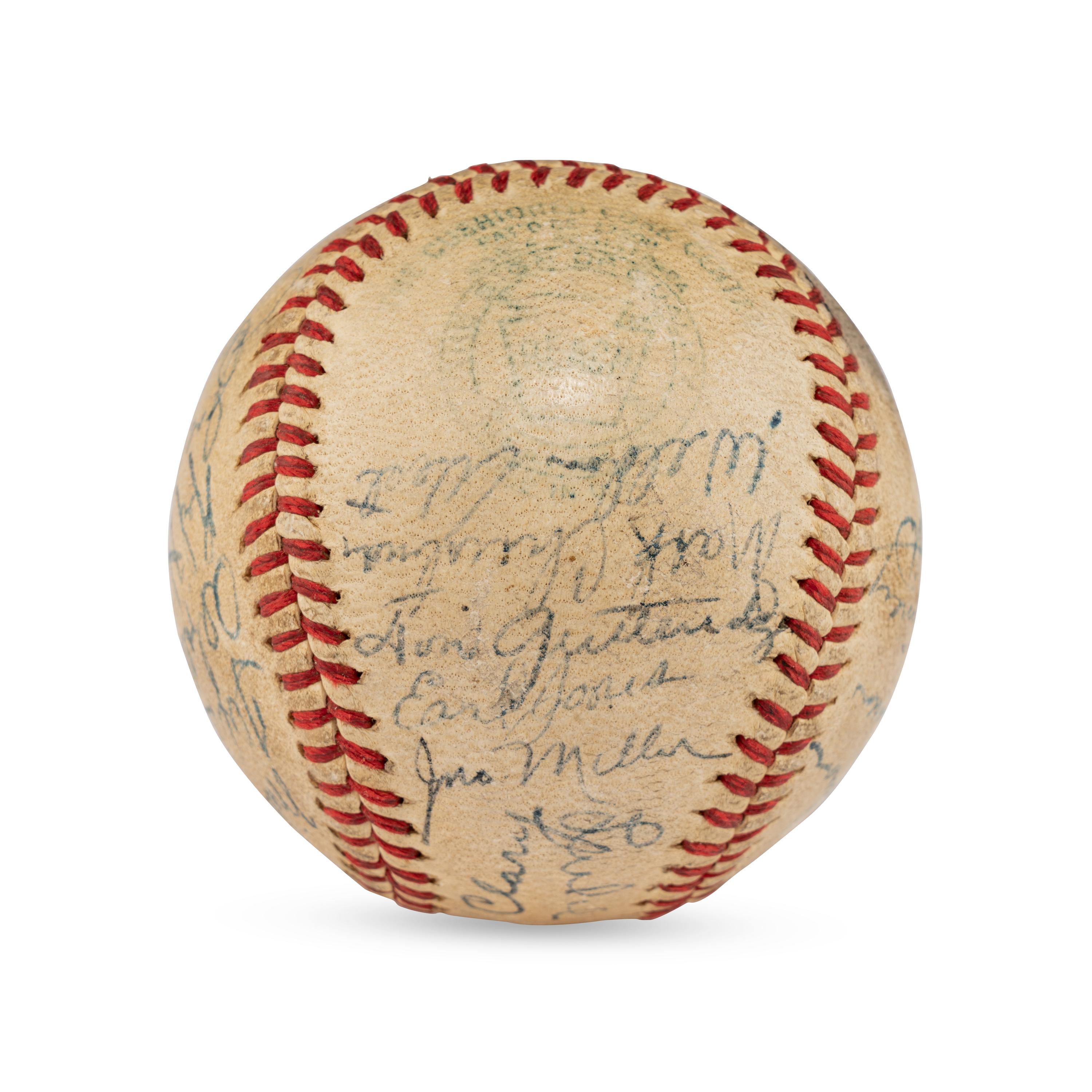 A 1945 St. Louis Browns Team Signed Autograph Baseball