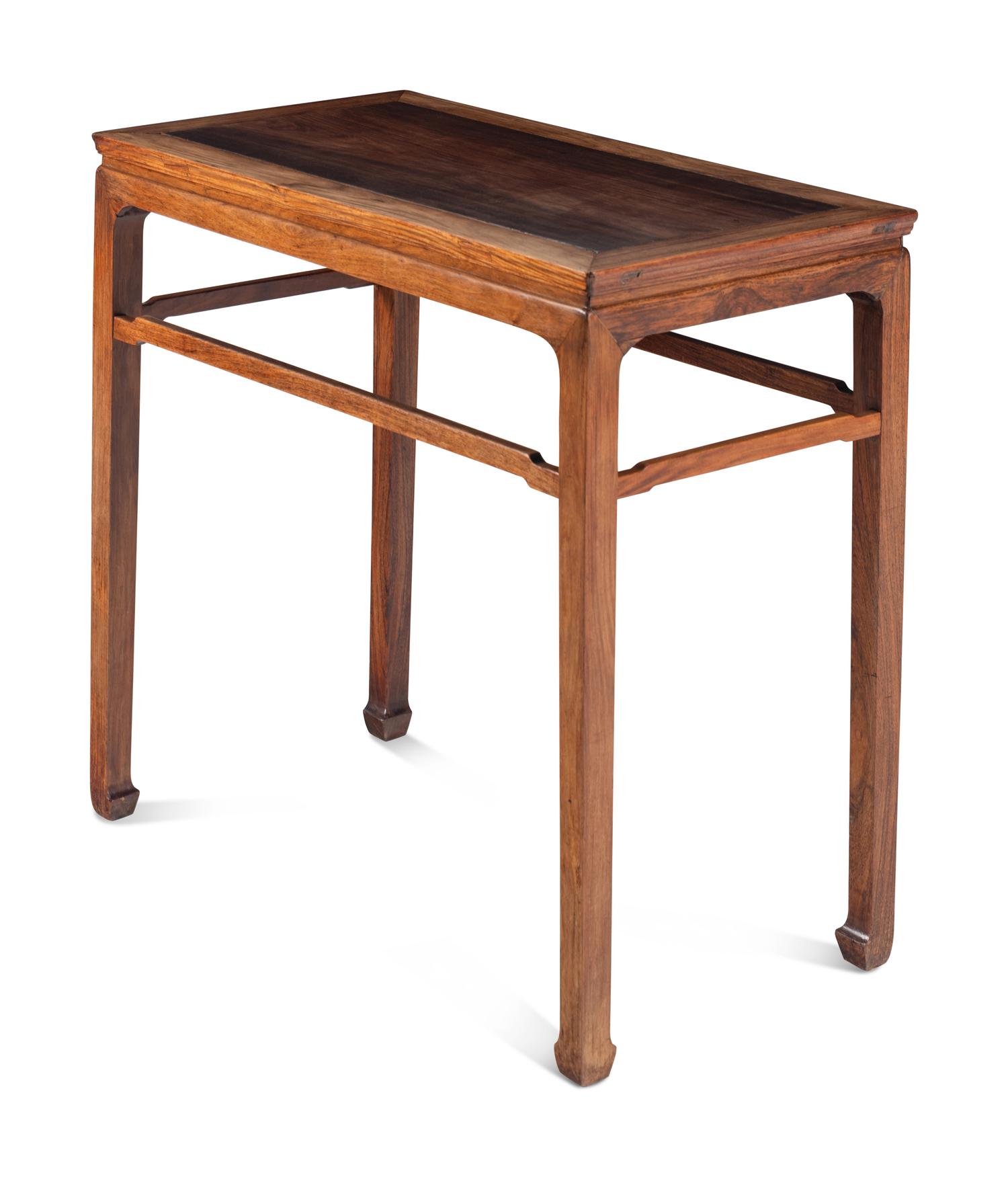 A Chinese Huanghuali Side Table, Tiaozhuo