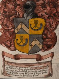 A Set of Four Hand-Colored Heraldic Engravings