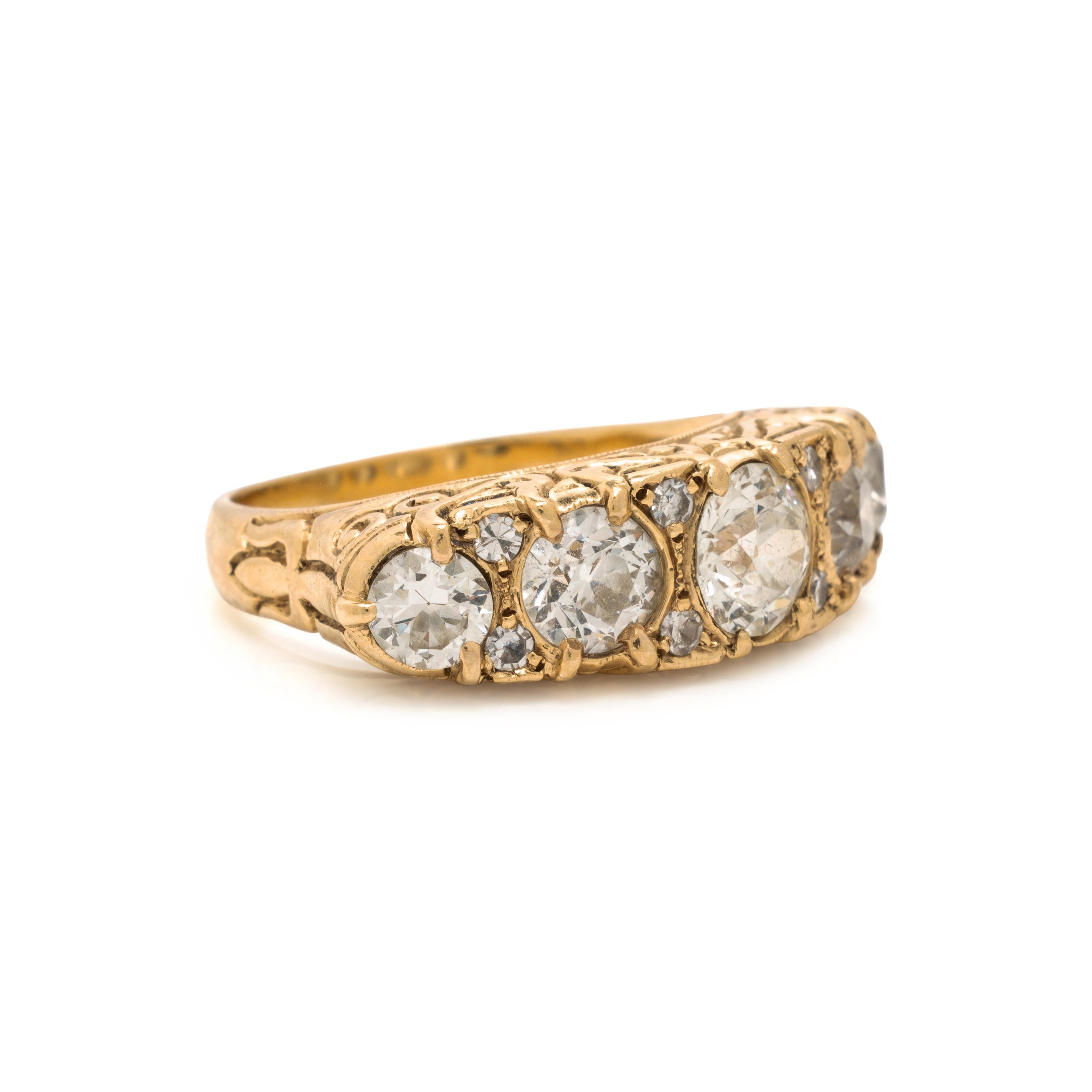 Diamond and Yellow Gold Ring