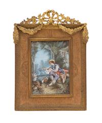 A French Gilt Bronze Easel Back Frame Height 7 1/8 x width 5 1/8 inches. — 19TH CENTURY