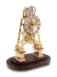 An English Brass Skeleton Clock