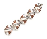 A Sterling Silver and Polychrome Enamel Bracelet, Margot de Taxco, 37.80 dwts.