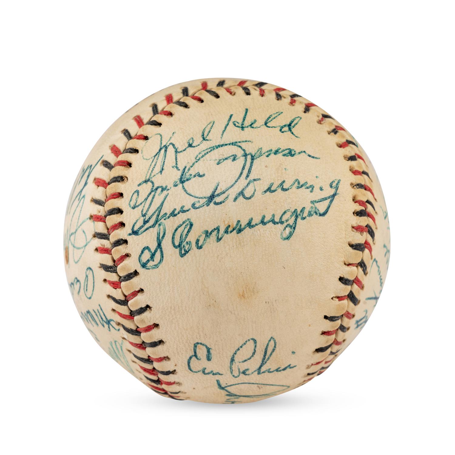 A 1957 Vancouver Mounties Team Signed Autograph Baseball