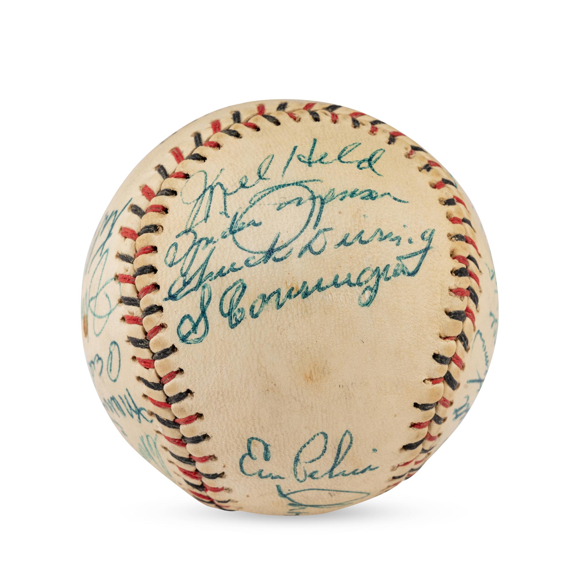 A 1957 Vancouver Mounties Team Signed Autograph Baseball
