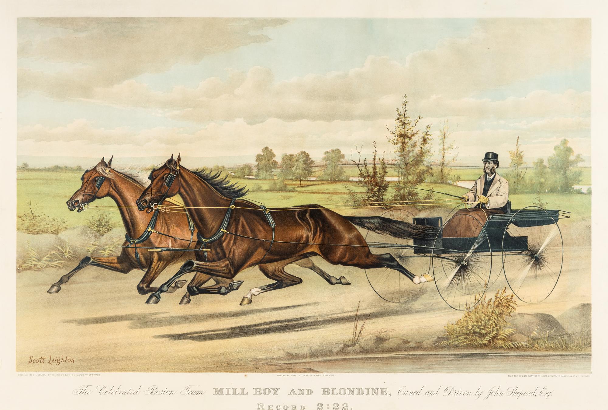 [HORSE RACING SCENES] -- CURRIER and IVES, publishers -- After John Cameron, France & Gates, or Scott Leighton