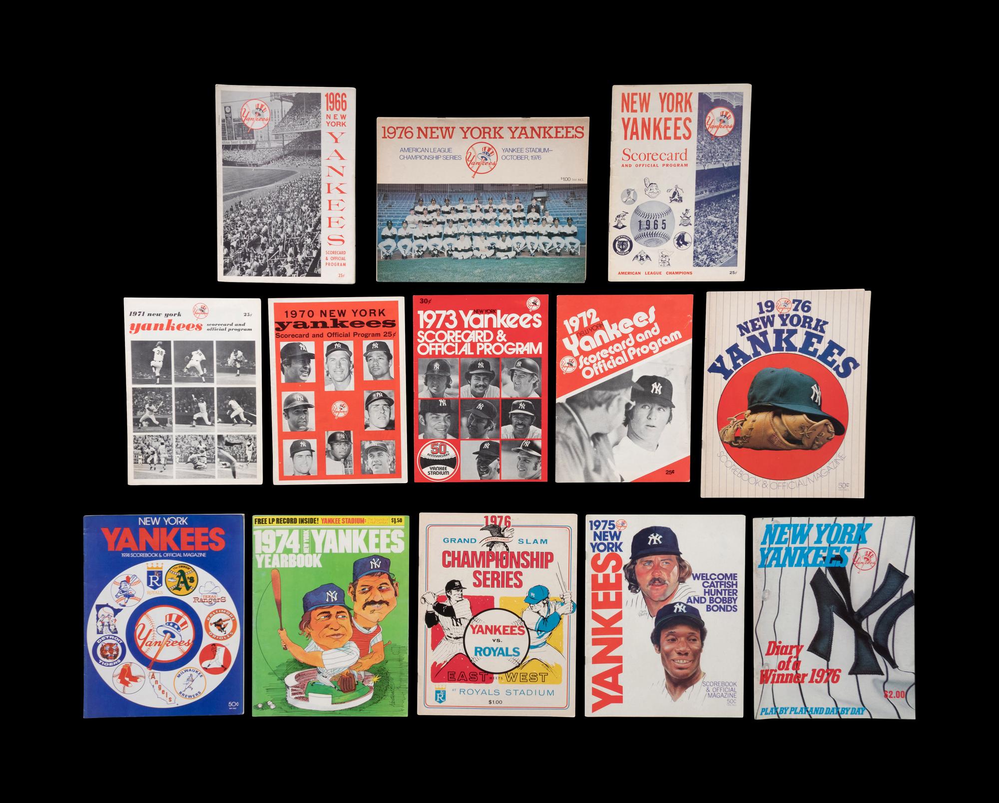 A Group of 22 New York Yankees 1960s - 1980s Publications from Yankees Stadium,