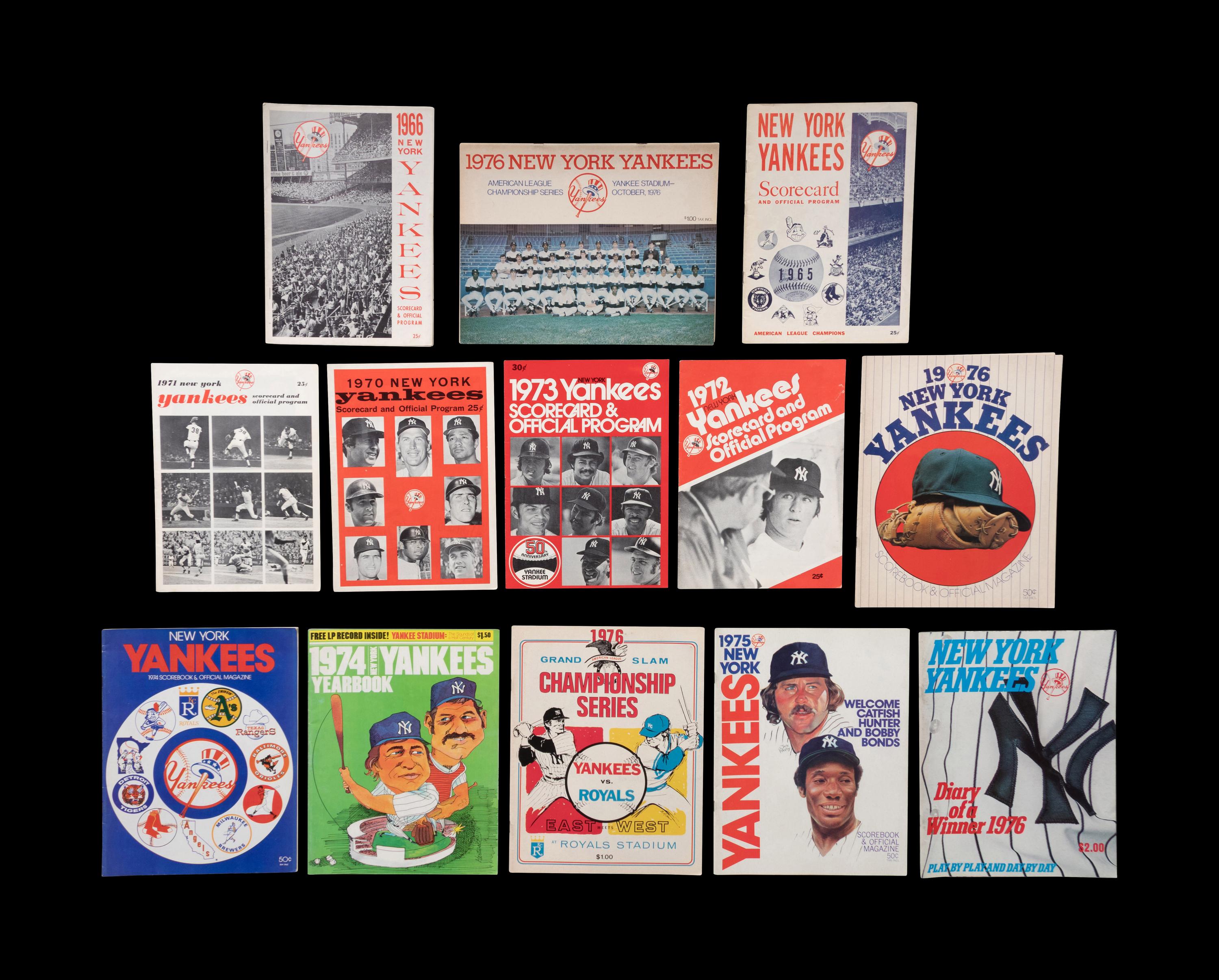 A Group of 22 New York Yankees 1960s - 1980s Publications from Yankees Stadium,