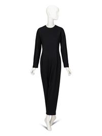 Geoffrey Beene Long-Sleeve Jumpsuit & a Judith Leiber Belt