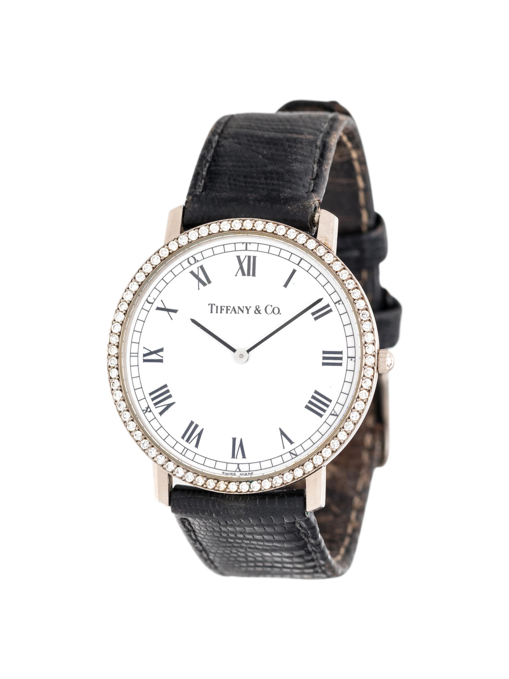 TIFFANY & CO., 18K WHITE GOLD AND DIAMOND WRISTWATCH