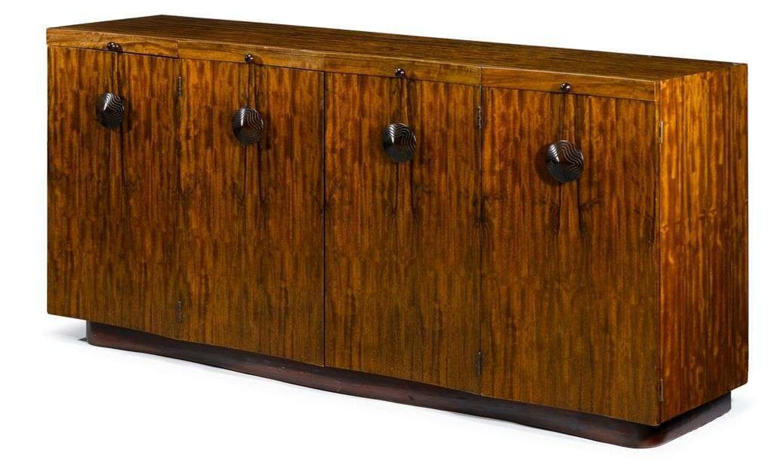 East Indian laurel and rosewood sideboard gilbert rohde (1894-1944), for herman miller co., circa 1938